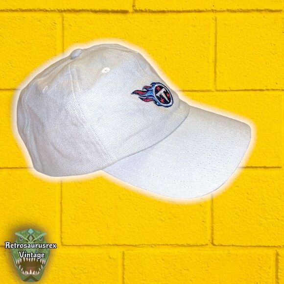 VINTAGE 00’s Tennessee Titans Khaki Denim Embroidered Fundamental Hat, One Size - Picture 6 of 7
